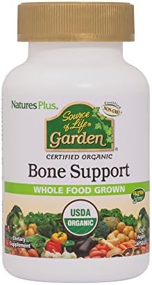 NaturesPlus Source of Life Garden Organic Bone Supplement with AlgaeCal - 1000 mg - Calcium, Magnesium - 120 Vegan Capsules (30 Servings)