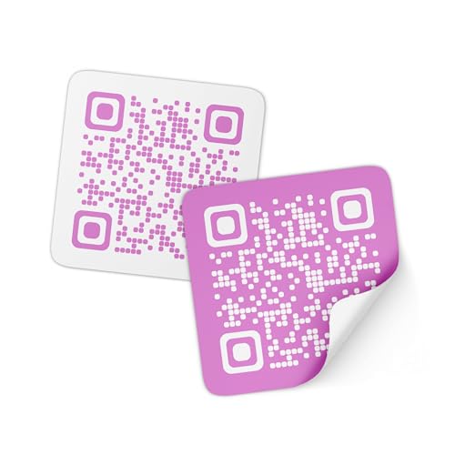 QR Code Sticker for Business - Custom QR Code Labels for Restaurants, Events & Digital Marketing - Personalized QR-Code Vinyl & Long-Lasting Print
