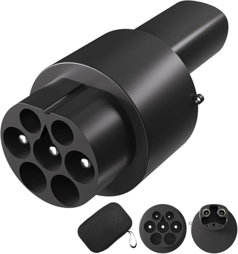 MCEVKELN EV Adattatore di Ricarica da Tipo 2 a NACS| 60A Adattatore Convertitore da EV Cavo di Carica/Caricatore IEC 62196-2 a NACS Auto Elettrica,Compatibile con Nacs Tesla Model 3/X/Y/S