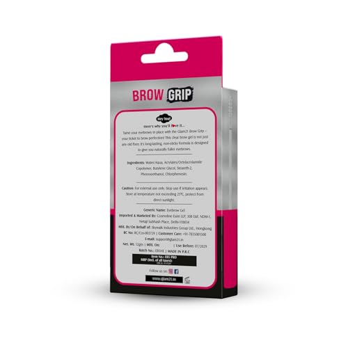 Image of Glam21 Brow Grip | Eyebrow Clear Gel,Styling & Setting For Holding Brows | Waterproof & Provides Hold upto 8 hours | Zero residue & Lightwieght | Creates A Fluffy Feathered Look | 12gm