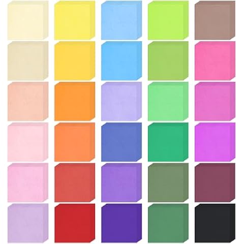 Jyongmer 9000 Sheets 1 Inch Tissue Paper Squares, 30 Assorted Colored Tissue Paper for Crafts Colorful Tissue Paper Bulk Art Rainbow Tissue Paper for Arts Craft Paper Projects, Scrunch Art Cover