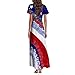 USA Dress Short Sleeve Maternity Lounge O Neck Independence Day Stars Stripe Fashion Dressy Fourth of July Outfits Vestidos De Verano para Mujer 2025