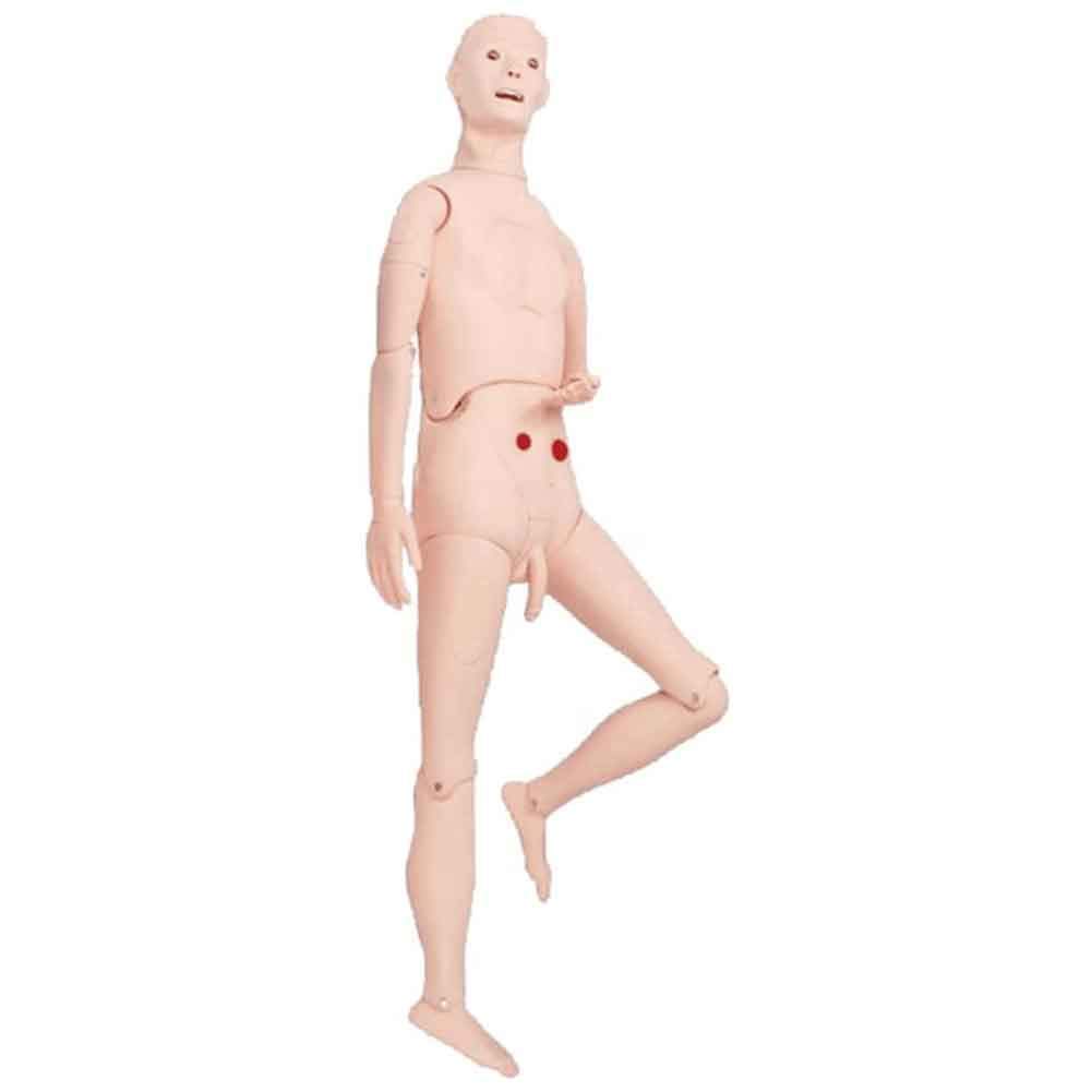 Patientenpflege-Simulator, Pflegepuppe – PVC-Männchenmodell, menschliches anatomisches Demonstrationsmodell – Bildungsbedarf, mit Blutdruckmessung für Schule, Bildung