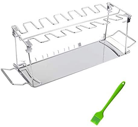 Support ailes de poulet barbecue charbon de bois pliable en inox pour grillades