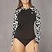 hurley Ladies Long Sleeve Rash Guard (as1, Alpha, m, Regular, Ink Fresco, M)