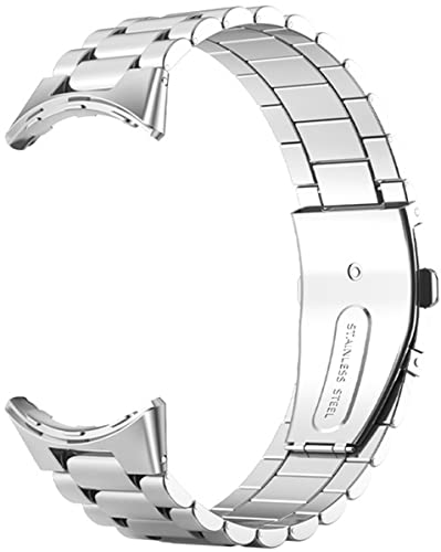 BBZ Compatible with Google Pixel Watch Strap,Ultra-thin No Gap Stainless Steel Band Folding Clasp Adjustable Replacement Wristband for Google Pixel - Image 2