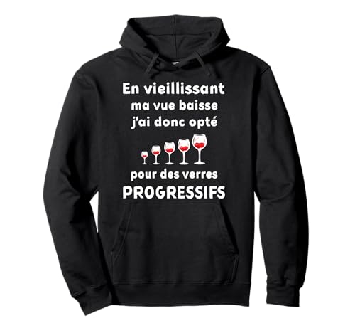 Apéro vin humour idée cadeau pour homme Sweat à Capuche