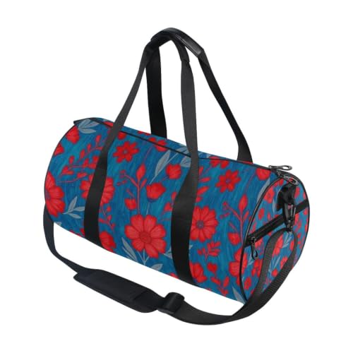 Bolsa deportiva redonda para gym y viajes con estampado del 4 de julio