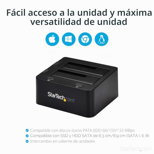 Base USB 3.0 SATA IDE StarTech UNIDOCKU33 para clonar discos duros 4