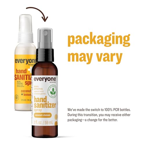 Image of Everyone Hand Sanitizer Spray, Coconut Lemon, 2 oz 6-Pack