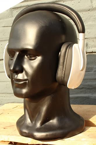 CRAZY HEADS Human Head XL Dekokopf Kopfhörerständer Helmständer Mützenständer Mannequin Headset Farbe SCHWARZ