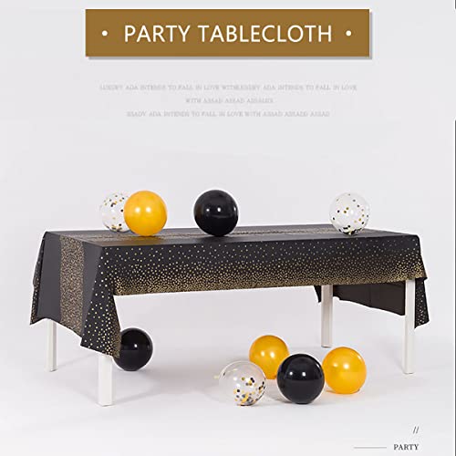 Rose Gold Large Plastic Tablecloth Cover 9ft x 4.5ft (137x274cm) Rectangle Table Cloth Oilcloth Waterproof Stain-Resistant Christmas Birthday Wedding New Year Home Garden Party Table Decoration Supply