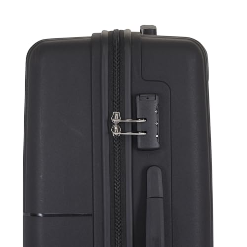 Image of Kamiliant Polypropylene KAM Hard Shell 8 Wheels Double Spinner Suitcase Might DW SP68CM Black,Medium