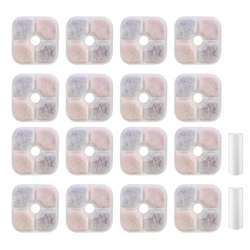 Filtros de recambio para fuente de agua para gatos, paquete de 16