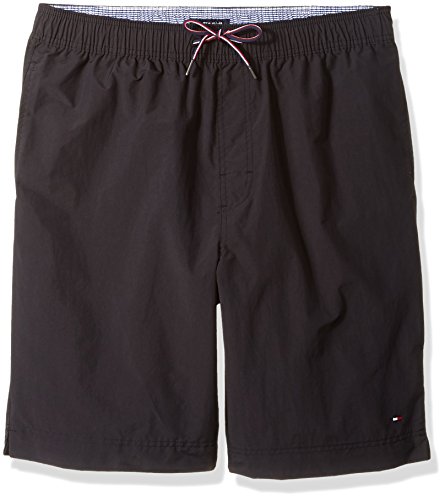 Tommy Hilfiger Men's Big and Tall Swim Trunks, Tommy Black, TL-5XL