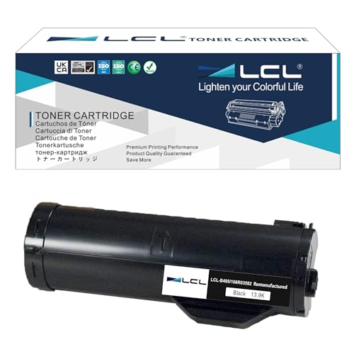 LCL Remanufactured Toner Cartridge Replacement for Xerox VersaLink B405 B400 B400DN B400N B405DN 106R03582 106R03580 13900 Pages (1-Pack Black) -  ZSXE106R03582/K