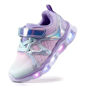 SINOSKY Toddler Girls Led Shoes Kids Light Up Sneakers