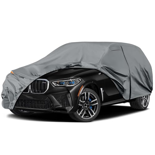 Image of Waterproof Premium Car Covers Replace for 2006-2025 BMW X5 X6, 10 Layers Heavy Duty with Cotton Liner All Weather Car Cover with Zipper Door, Windproof Bands for Snow Rain Dust Protection