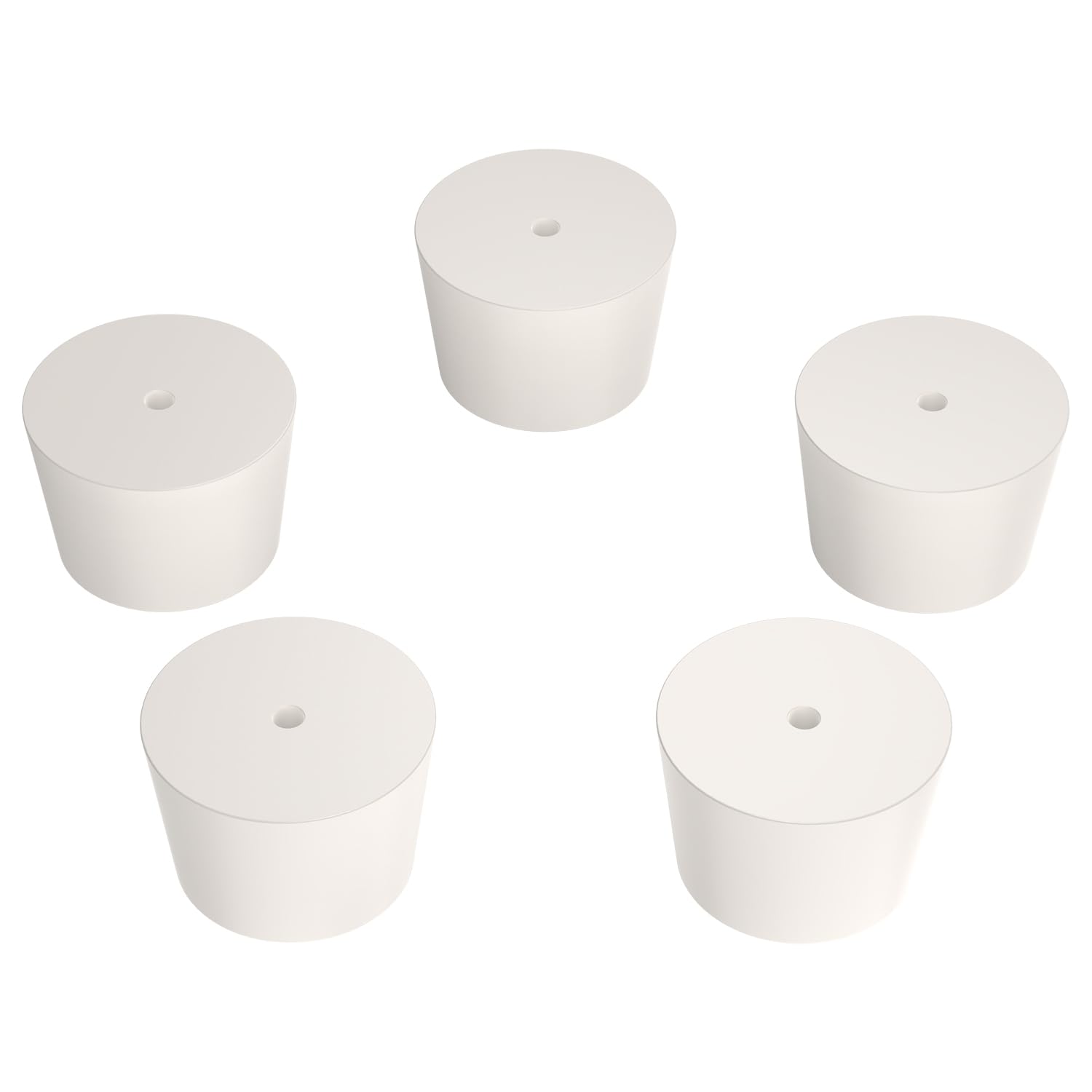 stonylab Solid Rubber Stopper with Single Hole, 5-Pack 8# Air-Tight Control Tapered Lab Seal Stopper — Amazon image 7