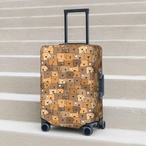 Cute Dog Luggage Cover Anti Scratch Dirt Waterproof Elastic Travel Luggage Cover Protector Suitcase Cover for Suitcase Tsa Approved Fit 18-32 Inch Luggage3
