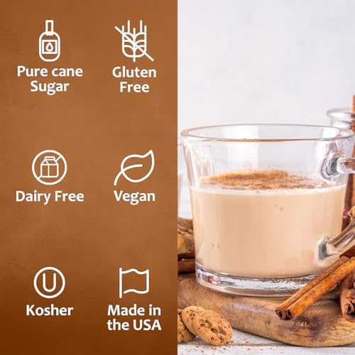 Syruvia Coffee Syrup, Cinnamon Oatmeal Cookie Flavored Syrup for Drinks, Lattes, and Desserts – 25.4 fl oz, With Pump