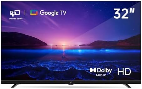 FPD 32 inch Smart TV HD 720p LED Google TV with Google Play and Google Cast Built-in, HDR 10, Dolby Audio, Voice Remote, Stream Live TV(Palette-Series, CG32-P3, 2026 Model)