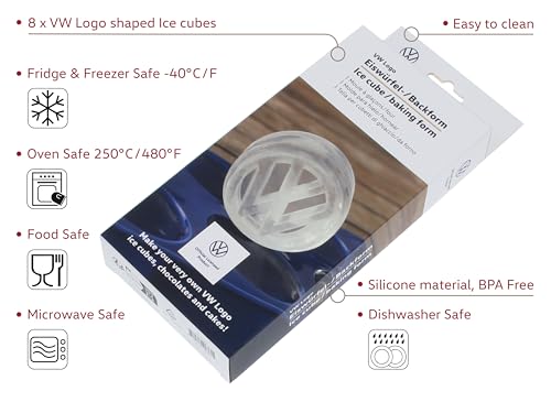 Molde para cubitos de hielo VW de silicona azul miniatura 3