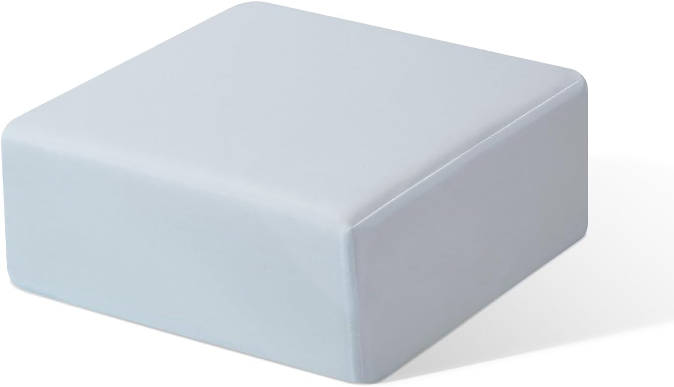 TOPPURE Cube Memory Foam Pillow for Side Sleepers, Square Pillows for Neck and Shoulder Pain Relief, Coach Pillow, Travel Pillow with Washable Pillowcase (Gray, 12"x12"x5")