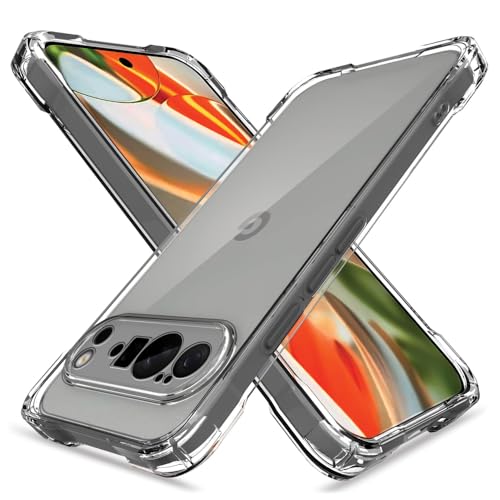 Image of Fashionury 3D Raised Transparent Crystal Clear Back Cover for Google Pixel 10 Pro | Shockproof Design | Anti-Slip Grip | Camera Protection | 360 Degree Protection Mobile Case
