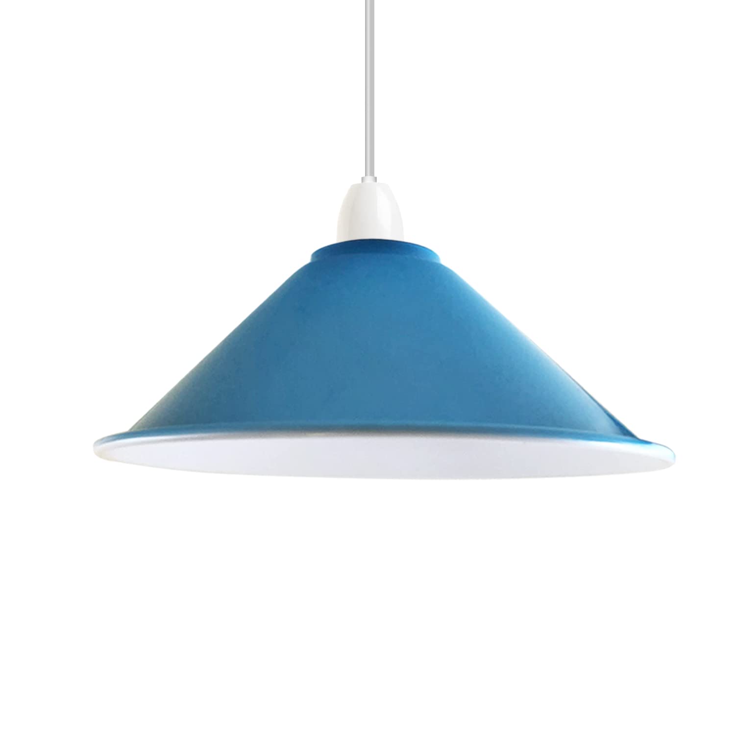 LEDSone Modern Industrial Metal Easy Fit 22cm Cone Shape Pendant Ceiling Light Lampshade for Bedroom, Kitchen, Living Room, Conservatory, Dining โ image 1