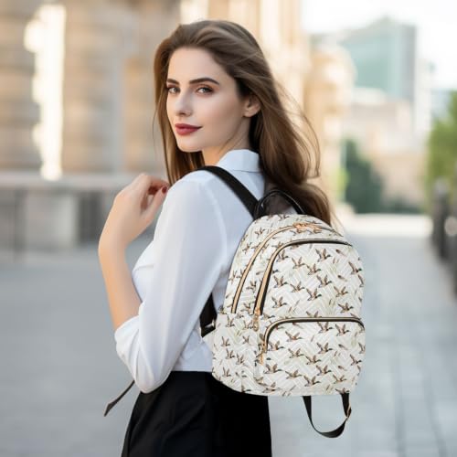 Mochila para mujer elegante con estampado animal de patos silvestres S 6
