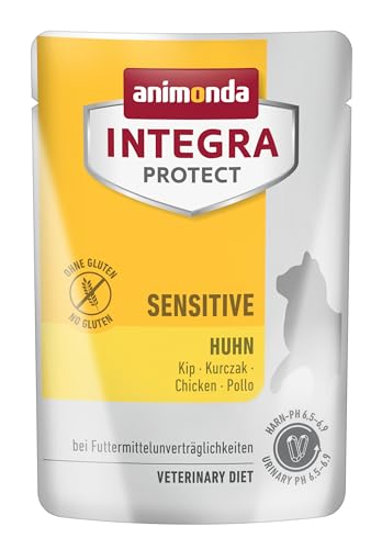animonda INTEGRA PROTECT Katzenfutter nass Sensitive Huhn (24 x 85g), vom Tierarzt empfohlen bei Futtermittelallergie, mit Veterinären entwickeltes Diätalleinfutter für erwachsene Katzen