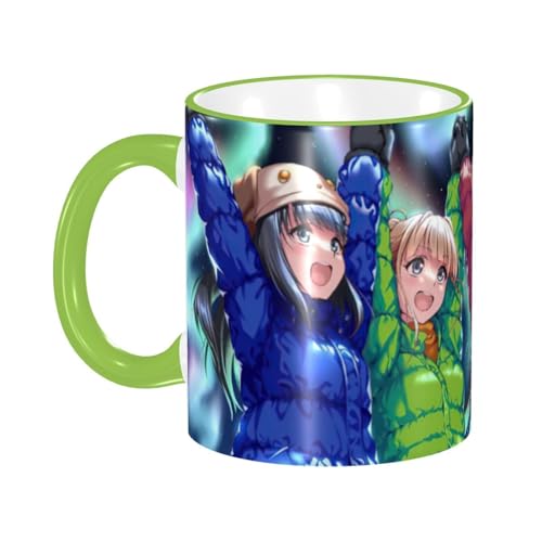 宇宙よりも遠い場所 セラミックマグカップ 食器 大容量コーヒーカップ 330ml 耐熱 おしゃれなマグカップ オフィスホーム用 プレゼントに最適 再利用可能 ギフト 男女兼用 Green
