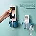 Zephyrona 2Pcs Wall Mount Phone Holder, Self-Adhesive Plastic Charging Phone Stand Storage Box for Bathroom, Bedroom, Charging Cable, Phone (Yellow)