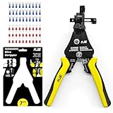 KJE Automatic Wire Stripper/Wire Cutter, 3 in 1 Adjustable Wire Stripper Tool for 8-24 AWG Solid and Stranded Electrical Wire | 10-22 AWG Wire Crimping Tool