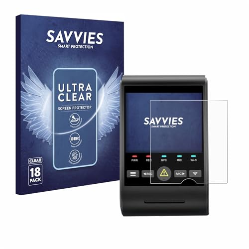 savvies 18 Pack Screen Protector Compatible with VIOFO A229 PRO Protection Film Clear