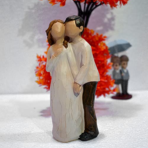 CraftVatika Romantic Love Couple Standing Statue Showpiece For Valentine Day, Miniatures Couple Gift For Rs. 153 @ 62 %