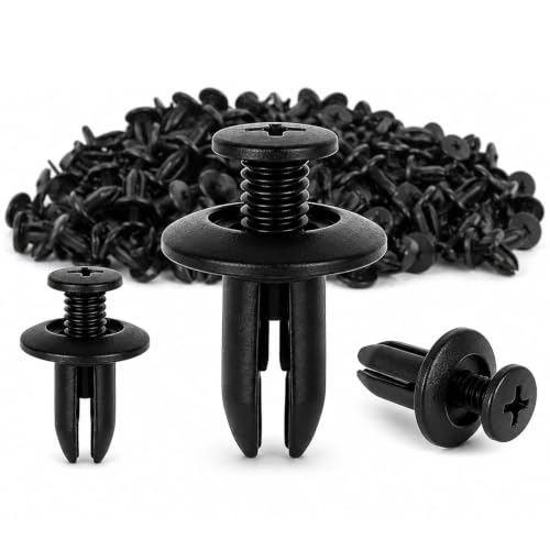 QZKJQDD 8mm Spreiznieten Kunststoff Kotflügelnieten Befestigungsclips Auto Clips Auto Befestigung Clips Stoßfänger-Verstärkungsclips Kunststoffniete Befestigungssatz Clips für Auto (50 Stück)