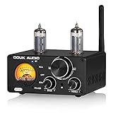 2 Channel HiFi Bluetooth 5.0 Vacuum Tube Amplifier USB DAC Coax/Opt Digital Audio Power Amp w/VU Meter