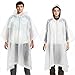 Produktbild Aolegoo 2 Stück Regenponcho, EVA Wiederverwendbarer Tragbarer Unisex-Regencape für Survive, Fahrrad, Wandern, Camping, Angeln, Konzert, Stadion, Festival (Weiß)