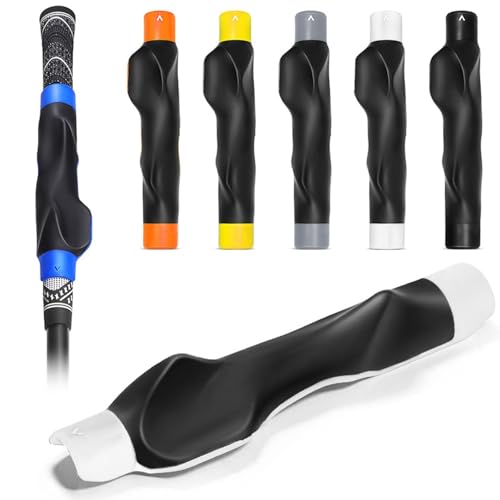 GameSwing True Grip Trainer 2.0 Golf Grip Trainer Grip Trainer for Golf Clubs - Right Hand Golf Training Aid with Ergonomic Design Corrects Golf Grip Posture and Improves Swing Accuracy (White 1Pcs)
