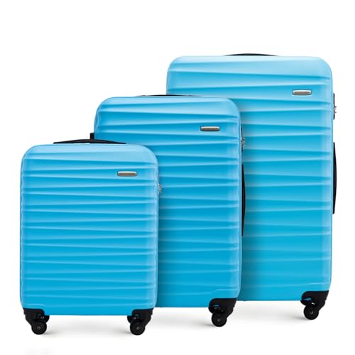 Set de 3 valises WITTCHEN Groove Line en ABS bleu rigide