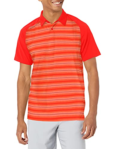 Image of Under Armour Men's Threadborne Boundless Polo, Neon Coral /Rhino Gray, XX-Large Tall