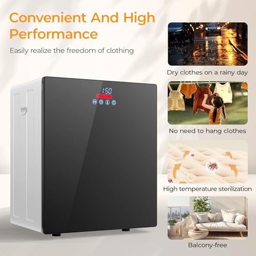 image for Euhomy Portable Dryer with Exhaust Hose, 4 Drying Functions, Dries Up 