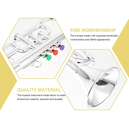 Toddmomy Simulatie Muzikale Windinstrumenten Model Trompet Hoorn Speelgoed Trumpet Horn Muziekinstrument Speelgoed… - Image 4