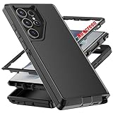 AYMECL for S24 Ultra Case, [Military Grade] 3 in 1 Full Body Shockproof Dust/Drop Proof Heavy Duty Protection Cover,for Samsung Galaxy S24 Ultra 6.8 Inch,Black