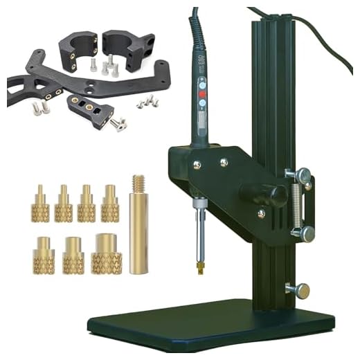 Heat Set Insert Tool/Heat Pressing Machine with Heat Set Tips M2-M8 add Brass Metric Knurled Nuts for Threaded Inserts for Plastic and 3D Printing Components (ZW12Pro)