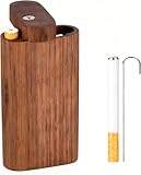 ANJIUHUIA One Hitter Dugout Set, One Hitter Storage Box, Handmade Vintage Wooden Storage Box with Hinged Lid, Container for One Hitter Pipe, Ideal for Craft, Home Decor & Storage(1pcs)