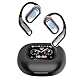 ANSTEN KI Übersetzer kopfhörer, Open Ear Kopfhörer Bluetooth 5.4, 4-in-1 Translator Earbuds mit OWS LCD-Touchscreen, Unterstützt 144 Sprachen und Akzente, Geeignet für Reise, Geschäfts, Studien