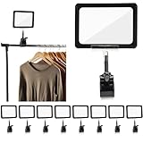 ZOOFOX 10 Pack Acrylic Sign Holder with Clamp, Rotating Clip Pop Swivel Sign with PVC Card Protector, Double Head Sale Signs Holder for Retail Store, Clothing Rack, Office, Supermarket, 6 x 9 Inch